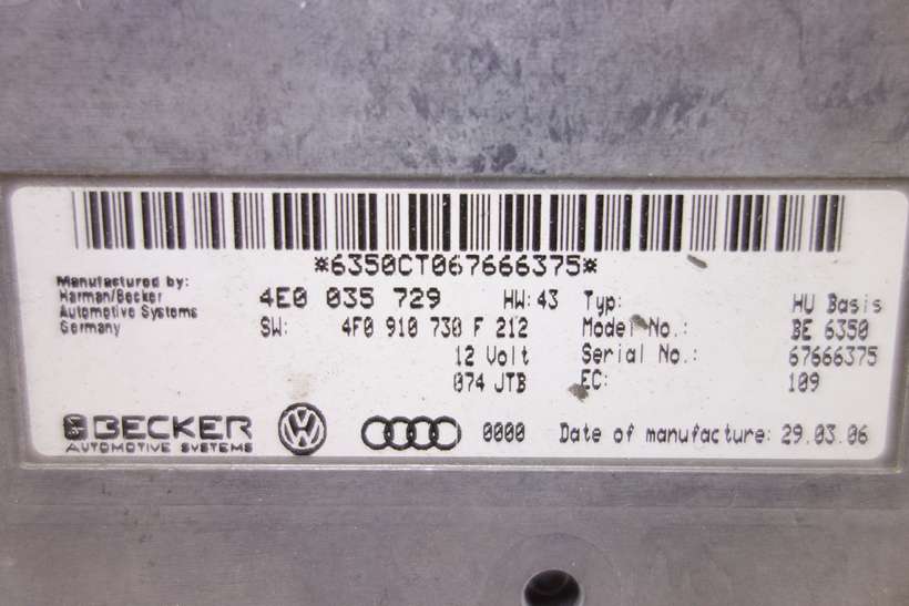 Sistema navegacion GPS Audi A6 C6 4E0035729 4E0 035 729 4F0910730F 4F0 910 730 F - foto 2
