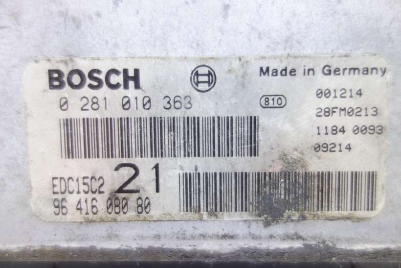 Centralita del motor Peugeot 406 9641608080 96 416 080 80 Bosch 0281010363 0 281 010 363 - foto 2