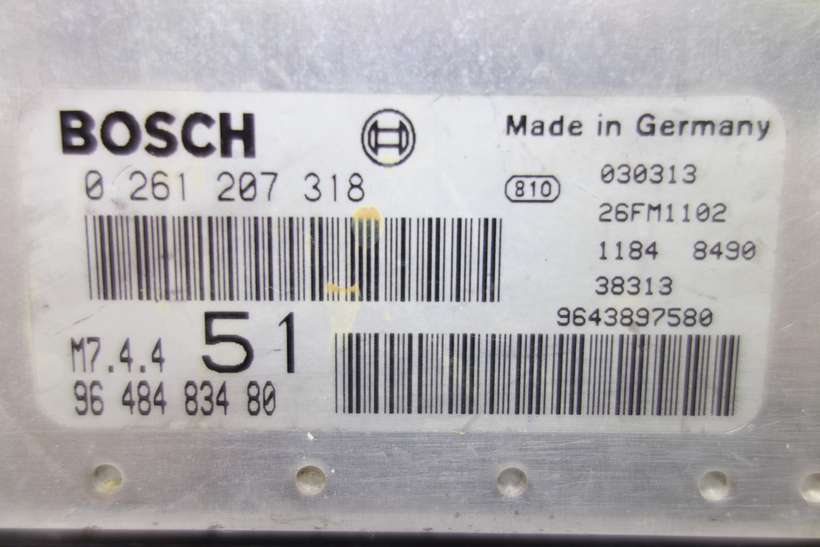 Centralita del motor Citroen Xsara 9648483480 96 484 834 80 Bosch 0261207318 0 261 207 318 9643897580 - foto 2