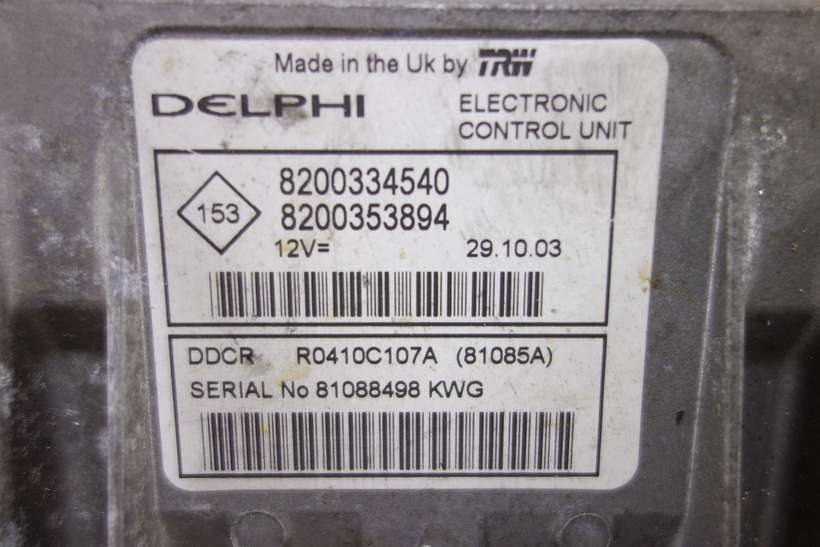 Centralita del motor Renault Nissan Delphi 8200334540 8200353894 R0410C107A - foto 2