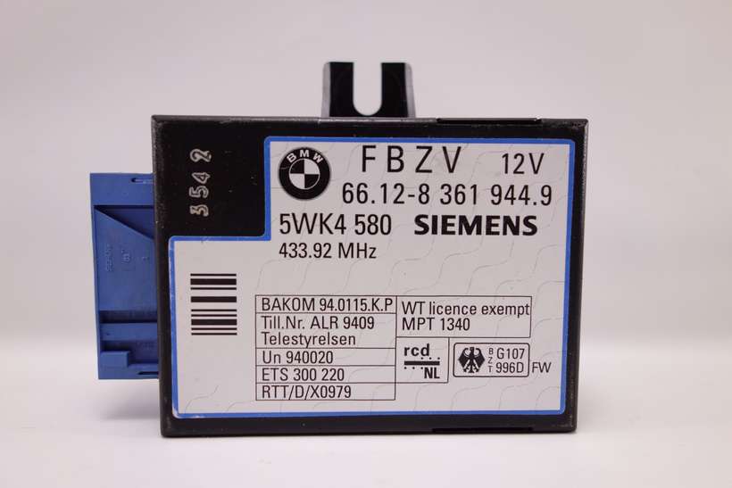Módulo de control radio BMW E38 661283619449 66.12-8 361 944.9 Siemens 5WK4580 5WK4 580 - foto 1