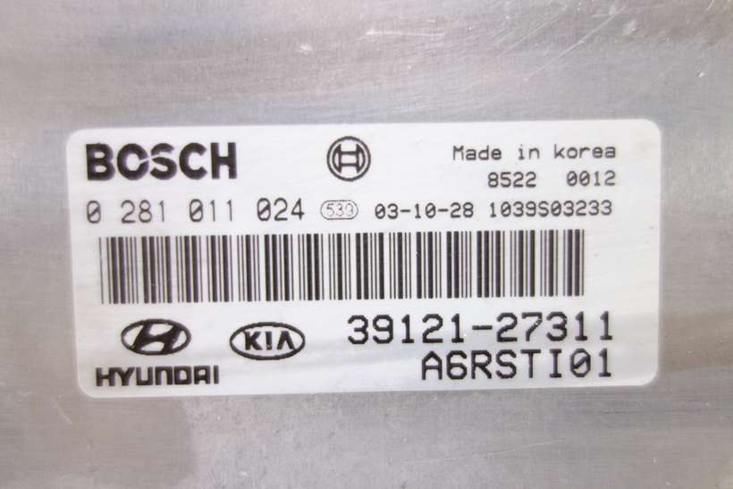 Centralita del motor Kia Carens 3912127311 39121-27311 A6RSTI01 Bosch 0281011024 0 281 011 024 - foto 2