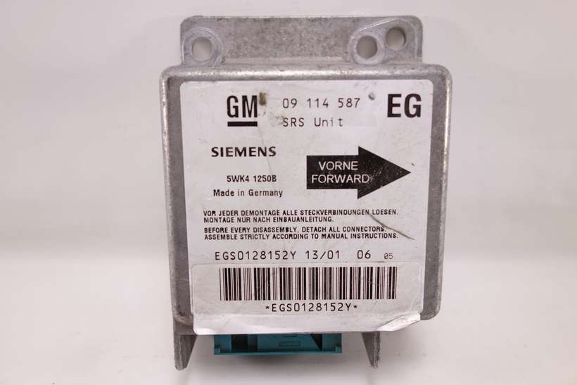 Centralita de airbag Opel Combo 09114587 09 114 587 5WK41250B 5WK4 1250B EG - foto 1