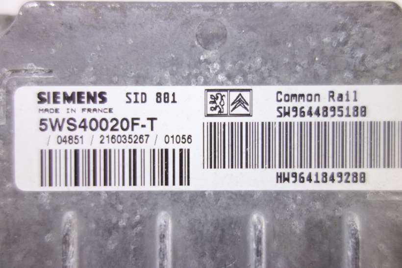 Centralita del motor Citroen Peugeot 307 SW9644895180 HW9641849280 5WS40020FT 5WS40020F-T - foto 2