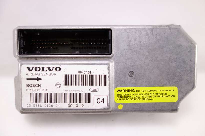 Centralita de airbag Volvo XC70 S60 S80 S70 8646434 Bosch 0285001254 0 285 001 254 000286010804 00 0286 0108 04 - foto 1