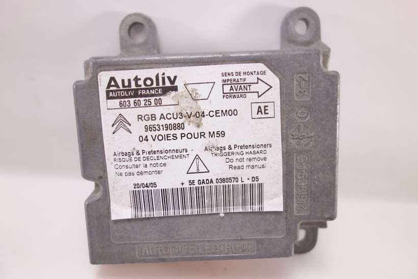 Centralita de airbag Peugeot Citroen 9653190880 603602500 603 60 25 00 AE - foto 1