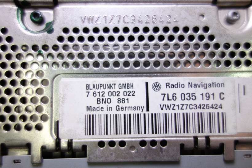 Radio display VW Touareg 7L6035191C 7L6 035 191 C 7612002022 7 612 002 022 - foto 3