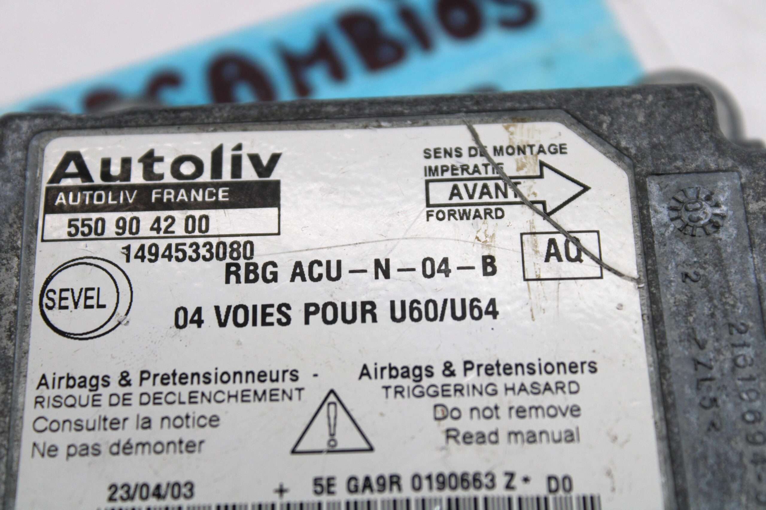 Centralita de Airbag Peugeot AQ - foto 2