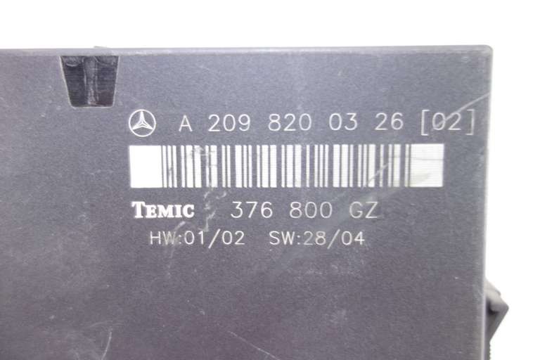 MODULO ELECTRONICO Mercedes W209 A2098200326 02 A209820032602 A 209 820 03 26 02 Temic 376800GZ 376 800 GZ - foto 2