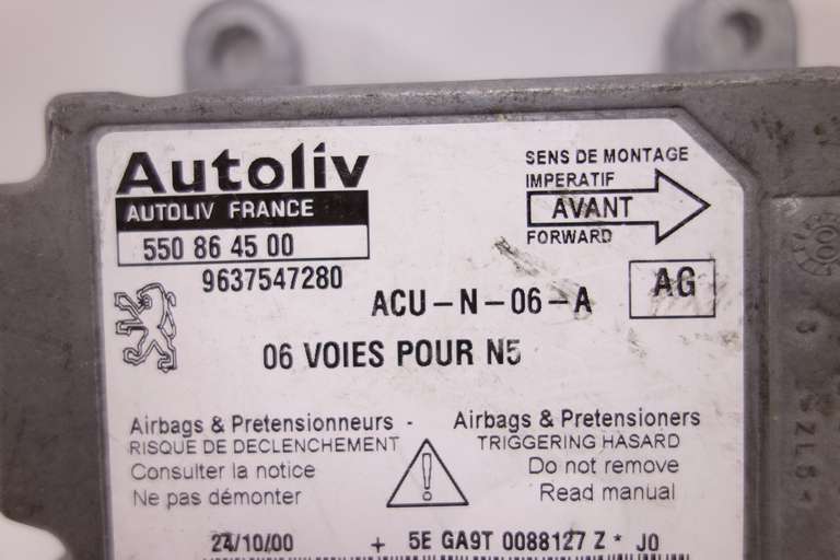 Centralita de airbag Peugeot 306 9637547280 550864500 550 86 45 00 AG - foto 2