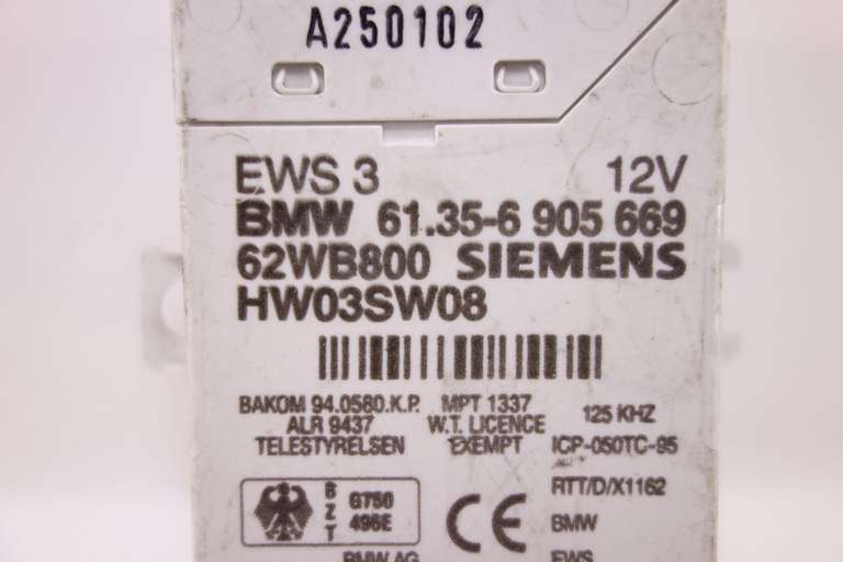 Modulo de control BMW E46 61356905669 61.35-6 905 669 Siemens 62WB800 HW03SW08 - foto 2