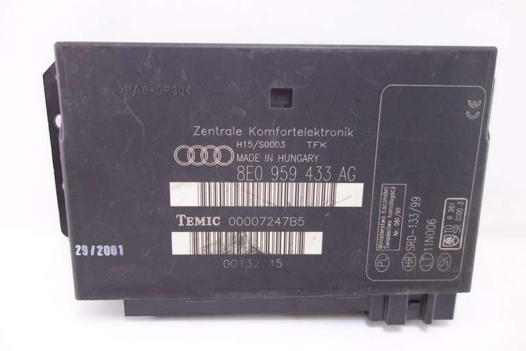 Módulo de confort Audi A4 8E0959433AG 8E0 959 433 AG 00007247B5 Temic - foto 1