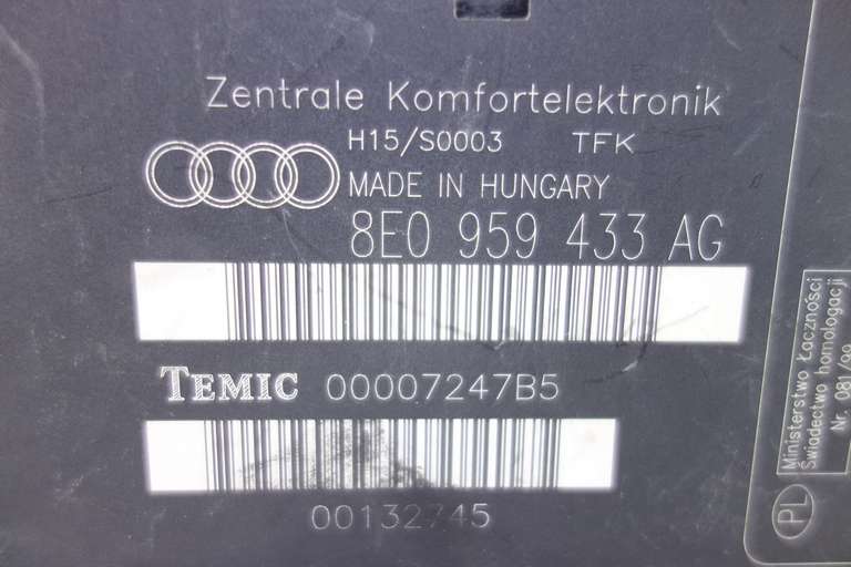 Módulo de confort Audi A4 8E0959433AG 8E0 959 433 AG 00007247B5 Temic - foto 2