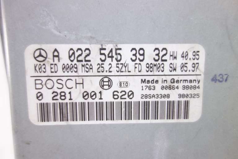 Centralita del motor Mercedes E290 A0225453932 A 022 545 39 32 Bosch 0281001620 0 281 001 620 28SA3308 - foto 2