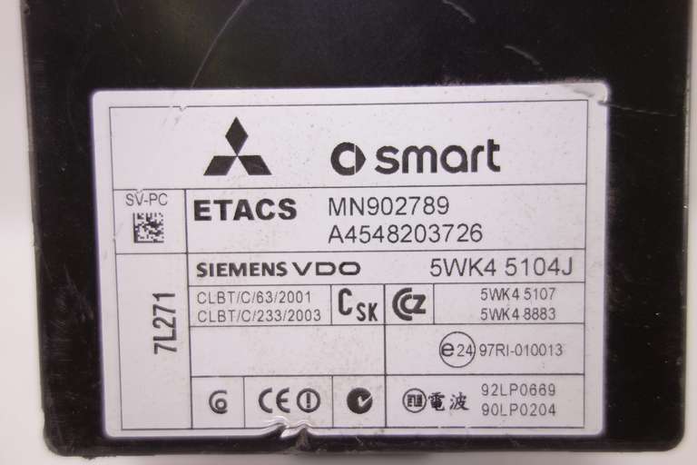 Caja de fusibles Smart Forfour A4548203726 MN902789 5WK45104J 5WK4 5104J 5WK45107 5WK4 5107 5WK48883 5WK4 8883 - foto 2