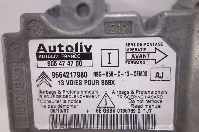 Centralita de airbag Citroen C4 Picasso 9664217980 606474700 606 47 47 00 AJ - foto 2