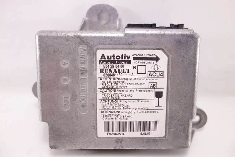 Centralita de airbag Renault Scenic 8200481139A 8200481139 A 604290400 604 29 04 00 AB - foto 1