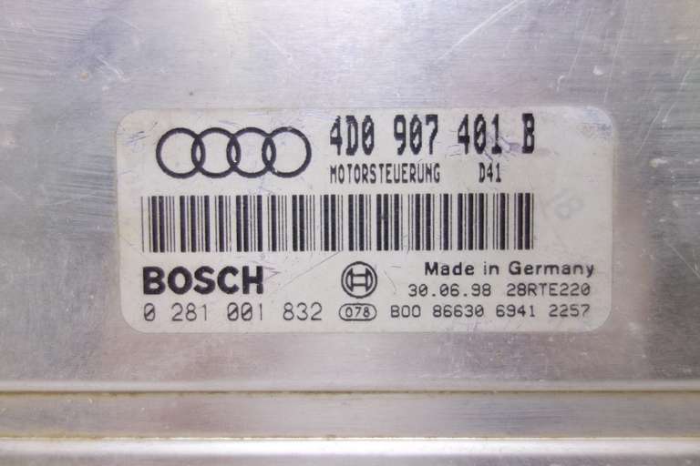 Centralita del motor Audi A4 B5 4D0907401B 4D0 907 401 B Bosch 0281001832 0 281 001 832 28RTE220 - foto 2