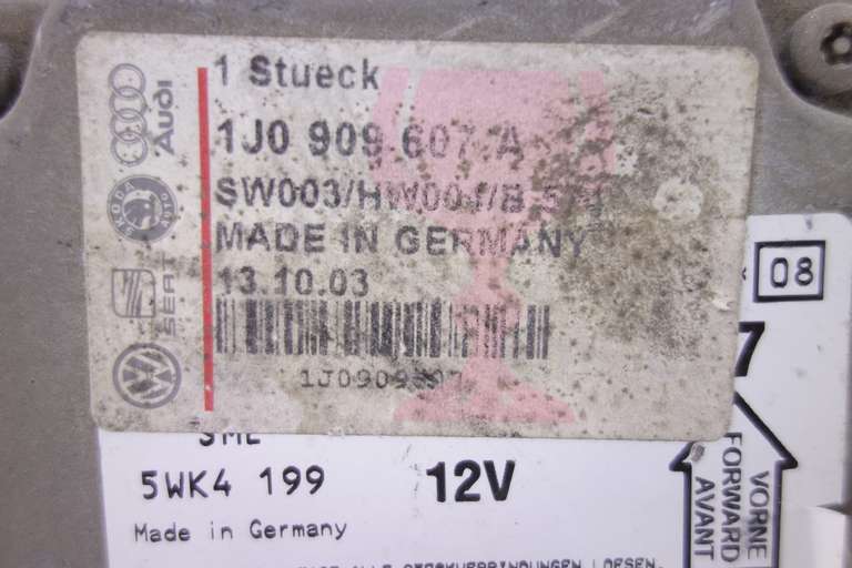 Centralita de airbag Volkswagen Audi Seat Skoda 1J0909607A Siemens 5WK4199 - foto 2