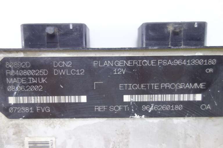 Centralita del motor Citroen Berlingo 9641390180 9646260180 R04080025D - foto 3