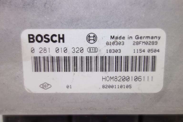 Centralita del motor Renault Clio HOM8200106111 8200110105 Bosch 0281010320 0 281 010 320 - foto 2