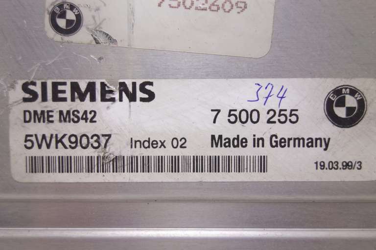 Centralita del motor BMW E38 E39 7500255 7 500 255 Siemens 5WK9037 IN.02 - foto 2