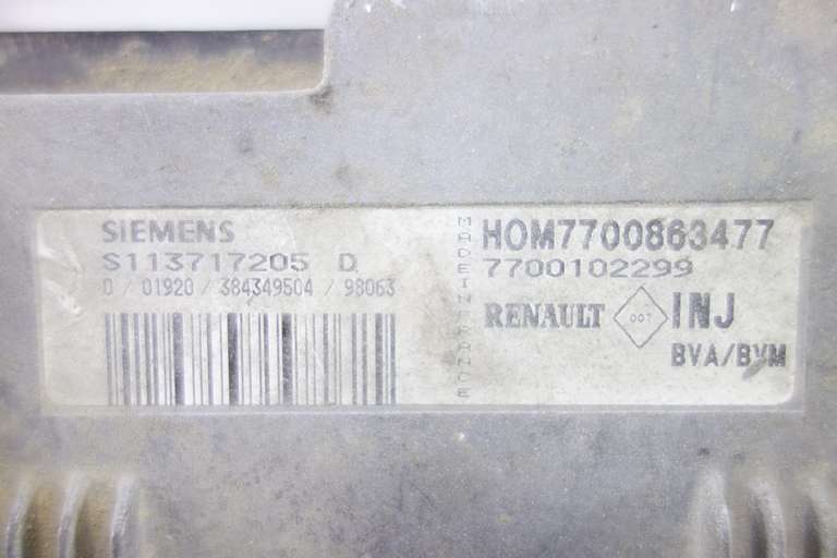 Centralita del motor Renault Laguna HOM7700863477 7700102299 Siemens S113717205D S113717205 D - foto 2