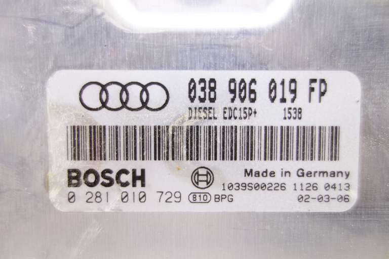 Centralita del motor AUDI A4 B6 VW Golf 038906019FP 038 906 019 FP 1039S00226 Bosch 0281010729 0 281 010 729 - foto 2