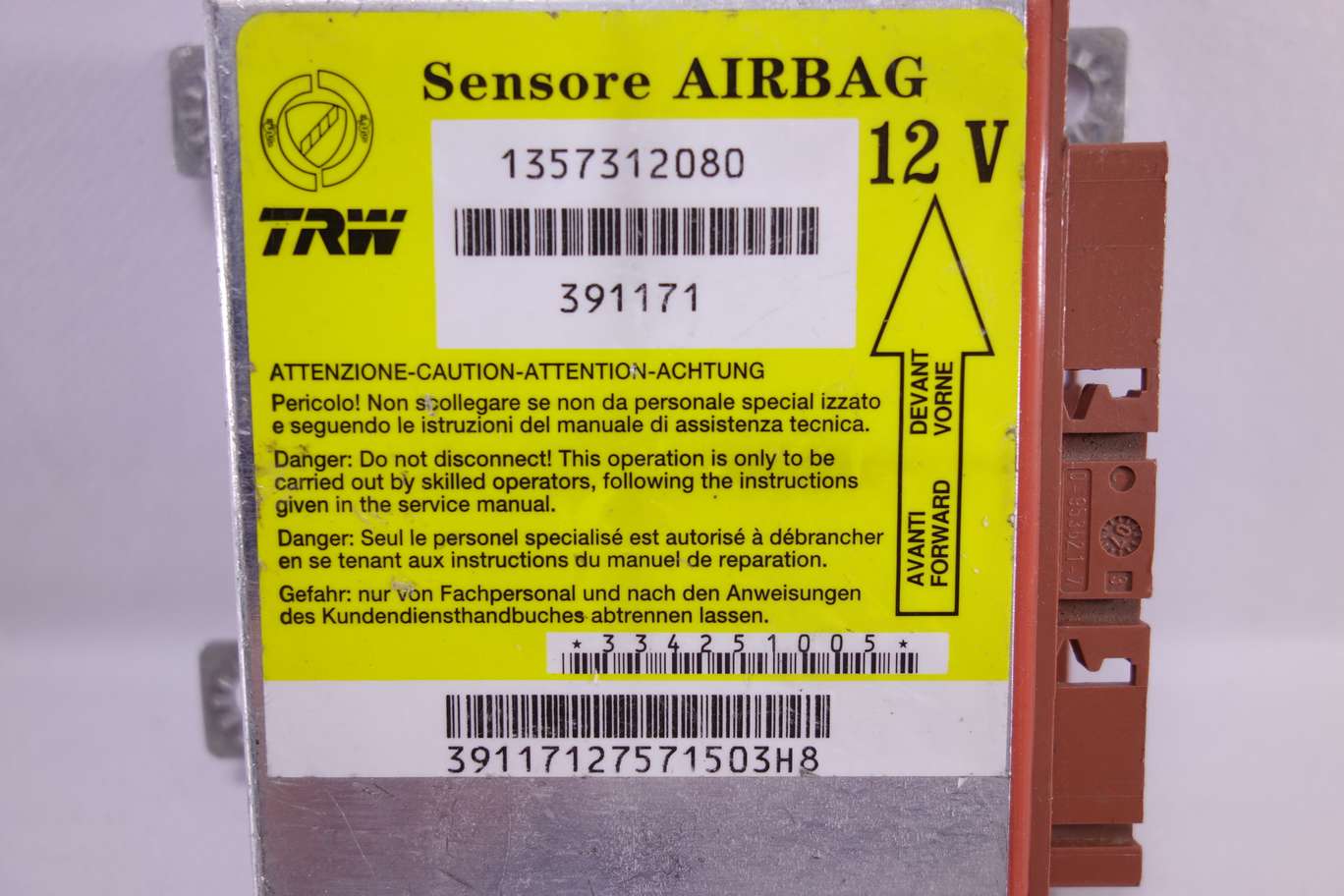 Centralita de airbag Fiat Ducato 1357312080 391171 - foto 2