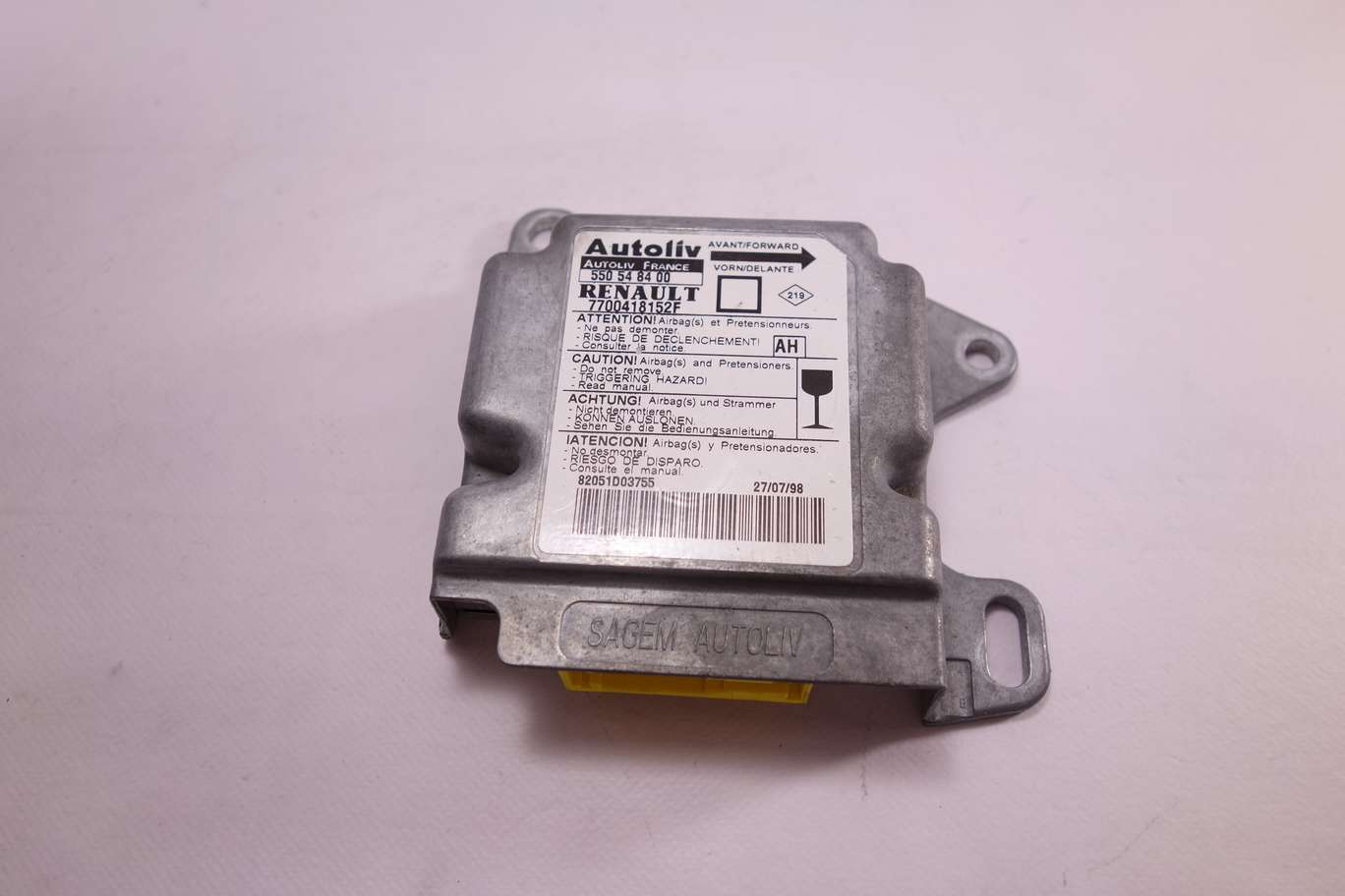 Centralita de airbag Renault Megane Scenic 7700418152F 550548400 550 54 84 00 AH - foto 1