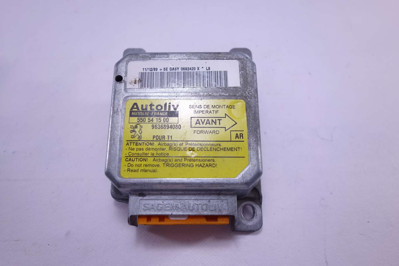 Centralita de airbag Peugeot 206 9636894080 550541500 550 54 15 00 AR - foto 1