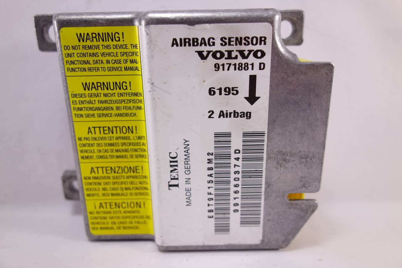 Centralita de airbag Volvo V70 9171881D 9171881 D Temic - foto 2