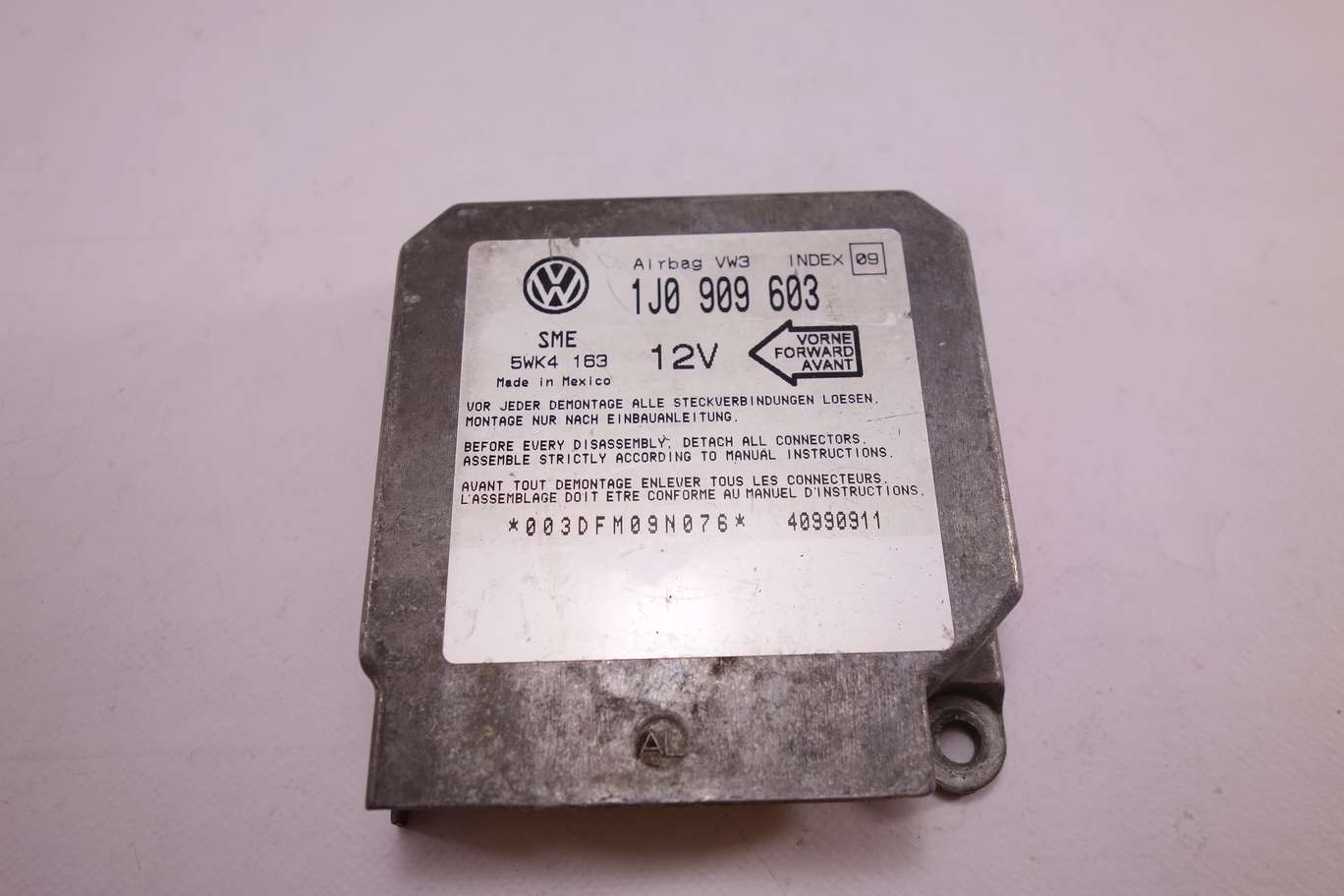 Centralita de airbag VW Seat 1J0909603 1J0 909 603 Siemens 5WK4163 5WK4 163 IN.09 - foto 1