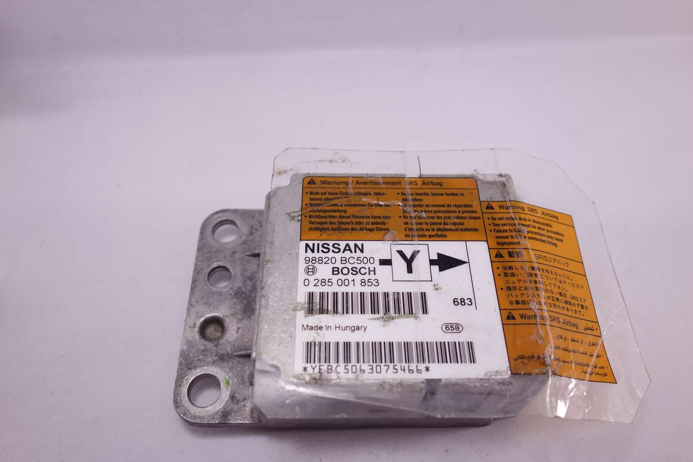 Centralita de airbag Nissan Micra 98820BC500 98820 BC500 Bosch 0285001853 0 285 001 853 - foto 1
