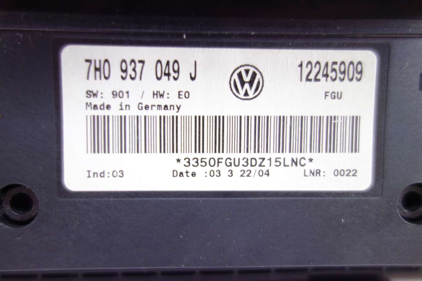 Caja de fusibles VW T5 7H0937049J 7H0 937 049 J 12245909 Ind. 03 - foto 2