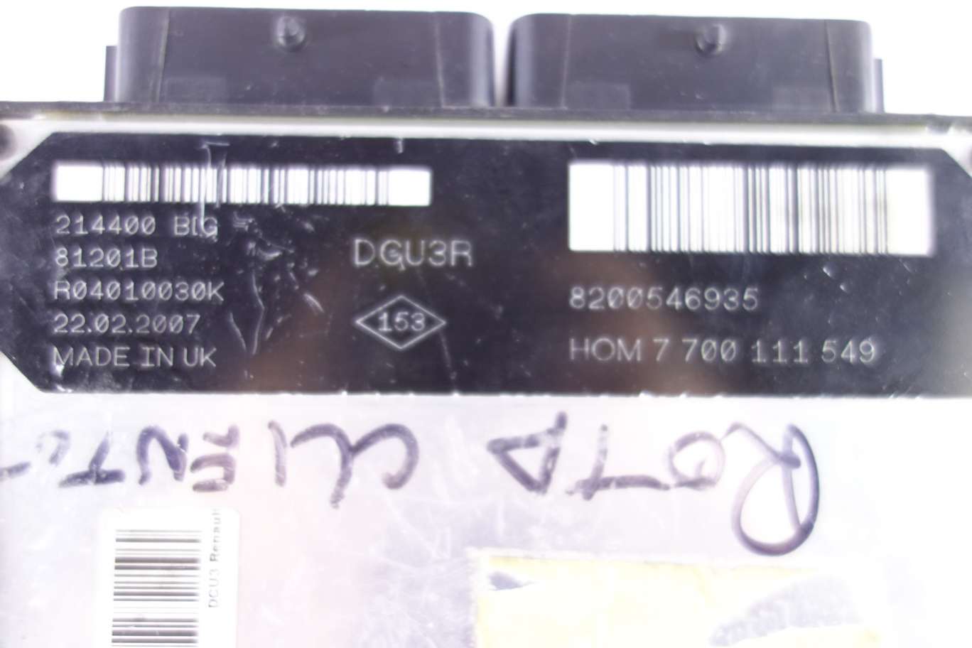 Centralita del motor Renault Lucas 8200546935 HOM7700111549 HOM 7 700 111 549 R04010030K - foto 2