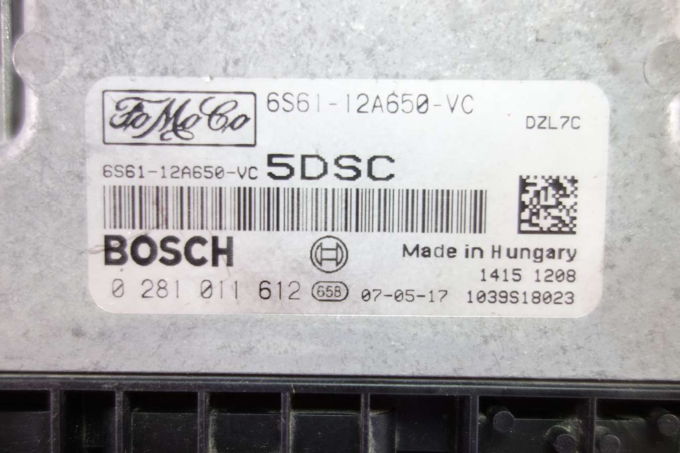Centralita del motor Ford Fusion Fiesta 6S6112A650VC 6S61-12A650-VC BOSCH 0281011612 0 281 011 612 - foto 2