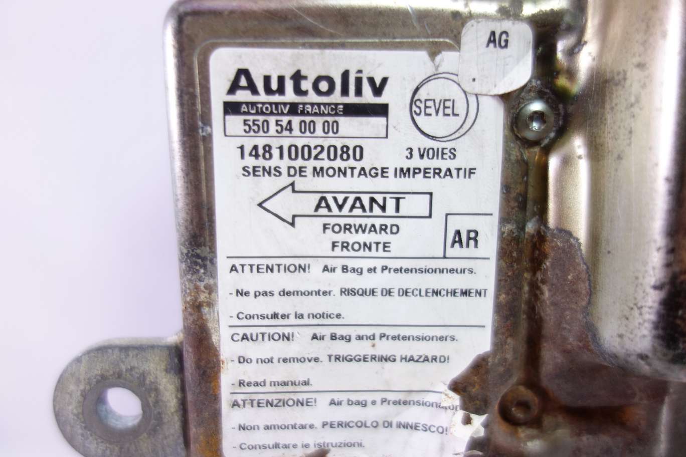 Centralita de airbag Fiat Scudo Peugeot Expert 1481002080 550540000 550 54 00 00 AR - foto 2