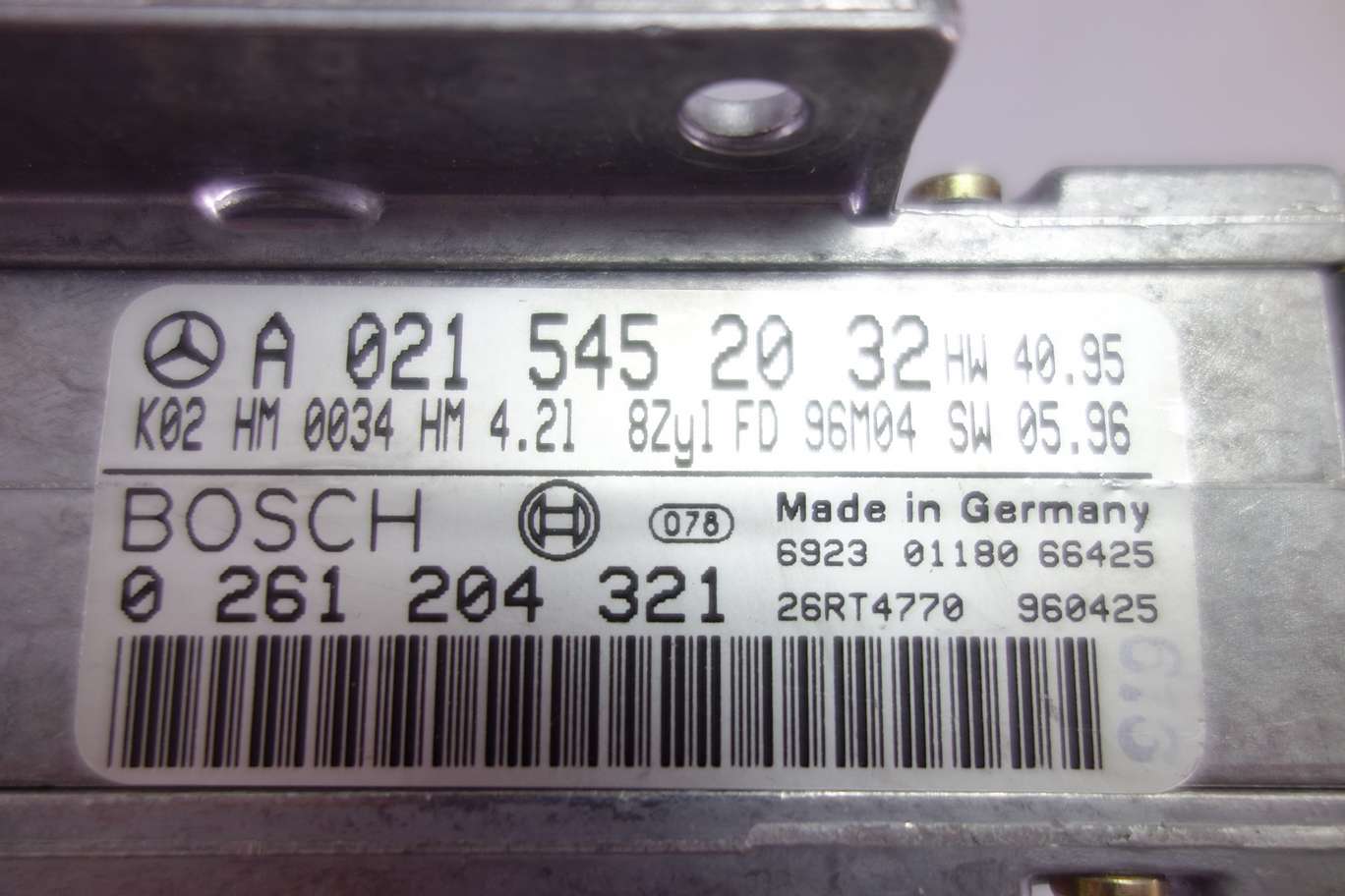Centralita del motor Mercedes M119 A0215452032 A 021 545 20 32 BOSCH 0261204321 0 261 204 321 0118066425 01180 66425 - foto 2