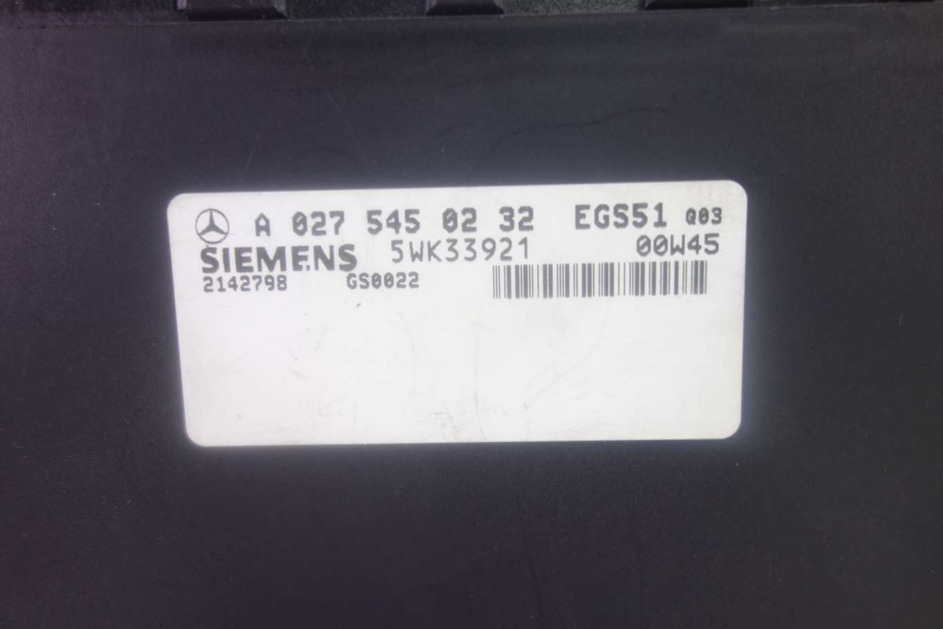 Caja de cambios Mercedes W210 A0275450232 A 027 545 02 32 EGS51 Siemens 5WK33921 - foto 2