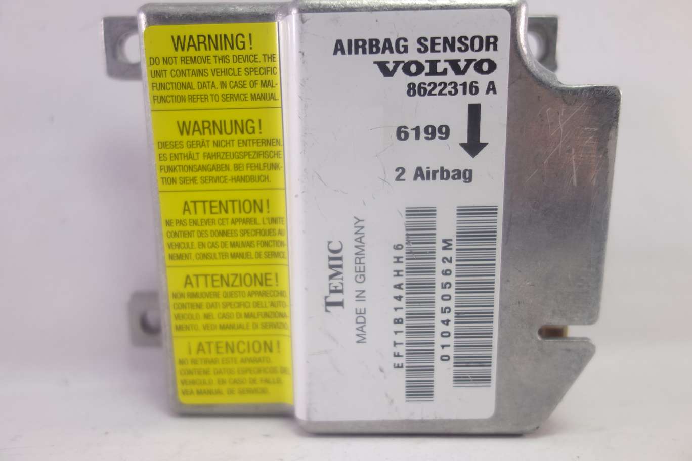 Centralita de airbag Volvo V70 8622316A 8622316 A Temic - foto 2