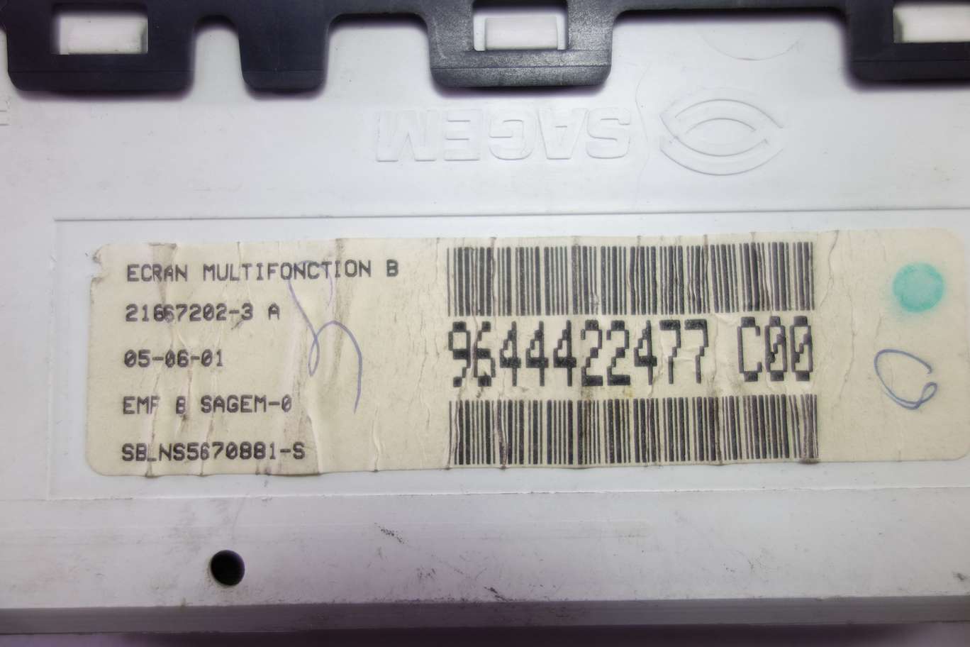 Pantalla display Citroen C5 9644422477C00 9644422477 C00 216672023A 21667202-3 A - foto 2
