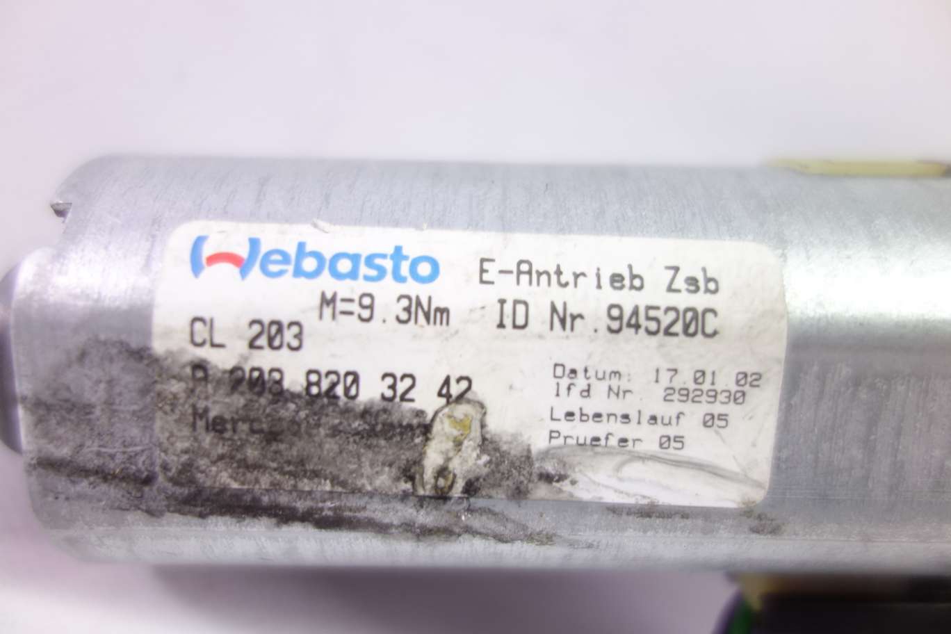 Motor de techo Mercedes CL203 C200 A2038203242 A 203 820 32 42 Bosch 0390200020 0 390 200 020 - foto 2