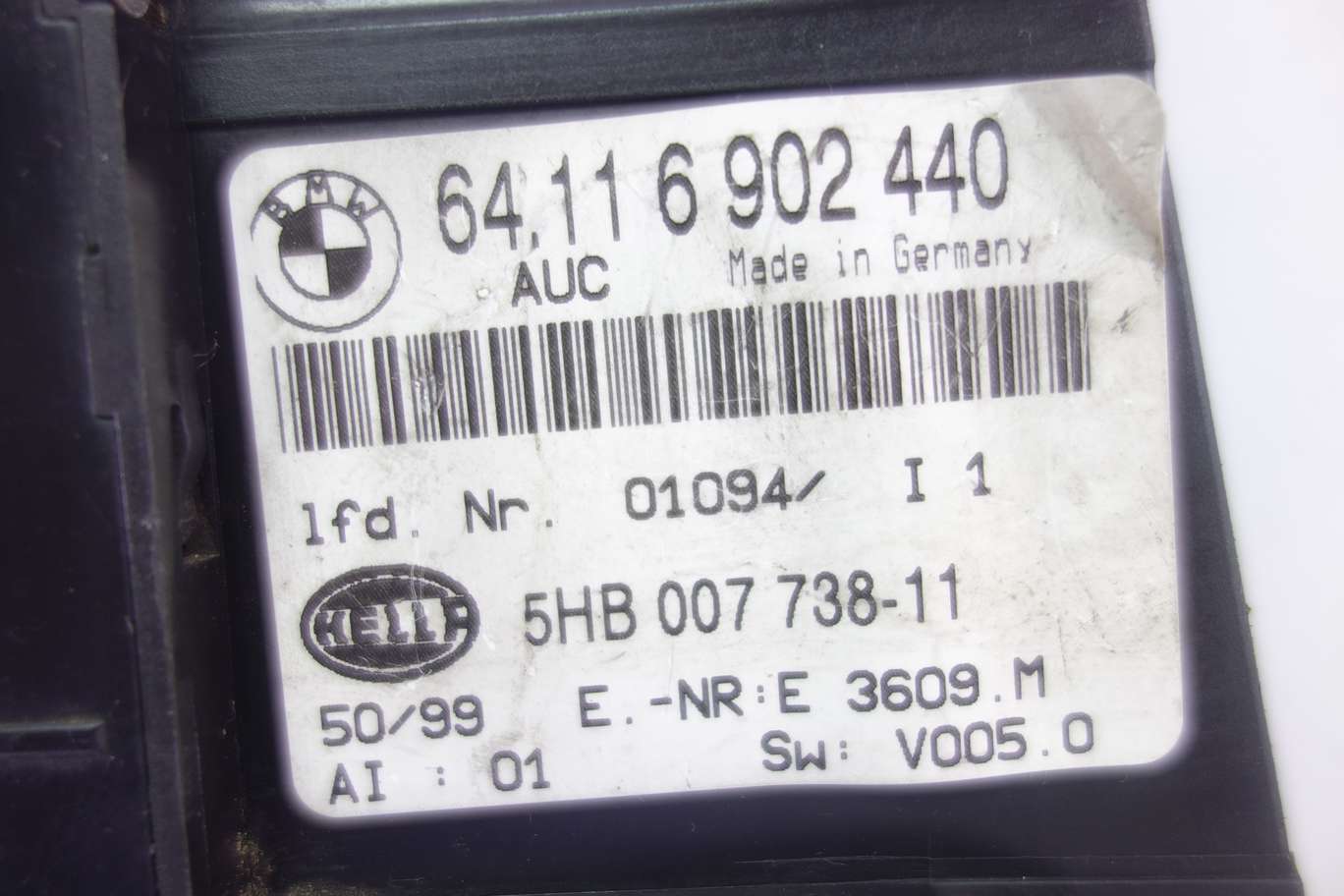 Panel de clima BMW E46 64116902440 64.11 6 902 440 Hella 5FB00773811 5FB 007 738-11 - foto 2