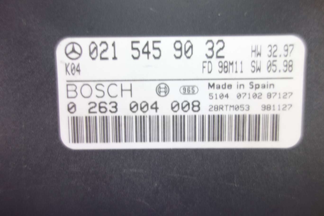 Caja de cambios Mercedes W202 W208 0215459032 021 545 90 32 K04 Bosch 0263004008 0 263 004 008 - foto 2