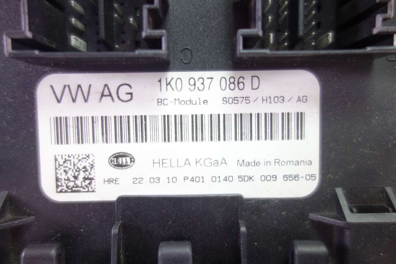 Caja de fusibles VW Skoda 1K0937086D 1K0 937 086 D Hella 5KD00965605 5KD 009 656-05 - foto 2