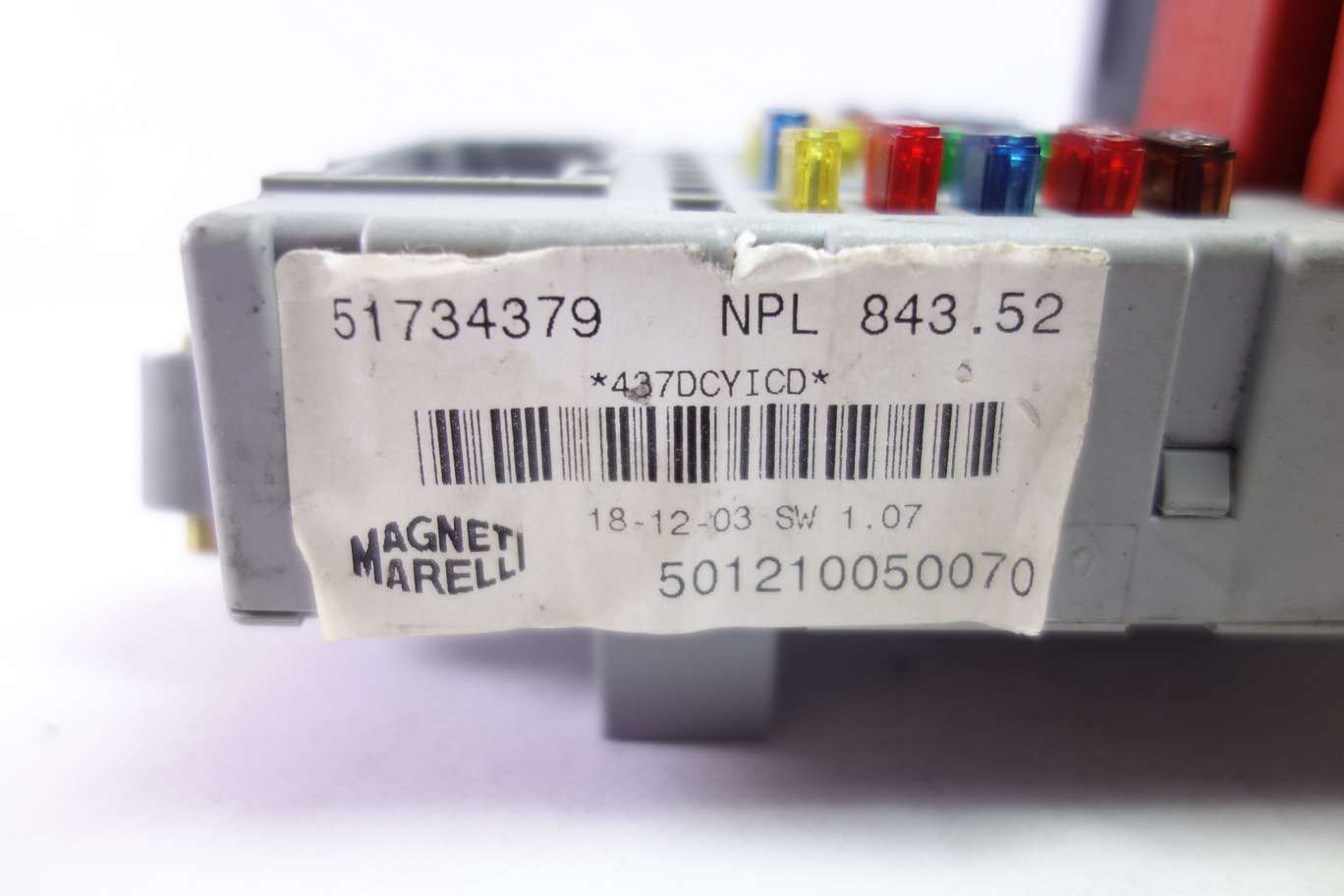 Caja de fusibles Fiat 51734379 Magneti Marelli 501210050070 - foto 2