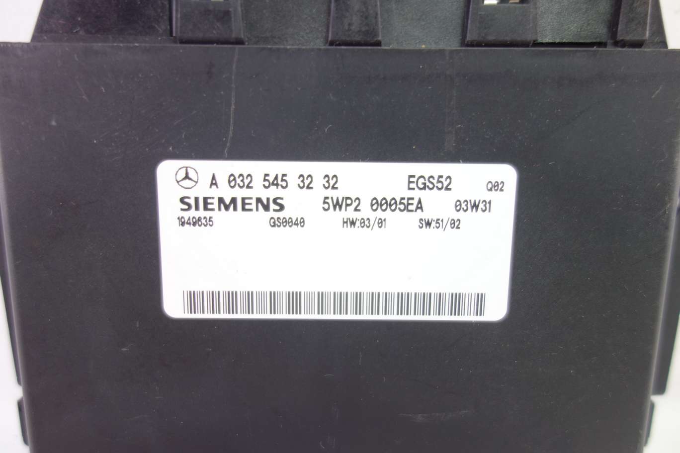 Modulo de control Mercedes W203 A0325453232 A 032 545 32 32 EGS52 Q02 Siemens 5WP20005EA 5WP2 0005EA - foto 2