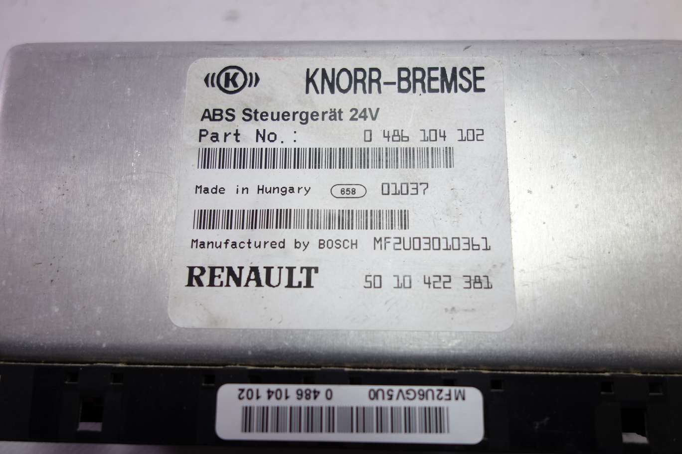 Centralita de control Renault Knorr 0486104102 0 486 104 102 5010422381 50 10 422 381 - foto 3