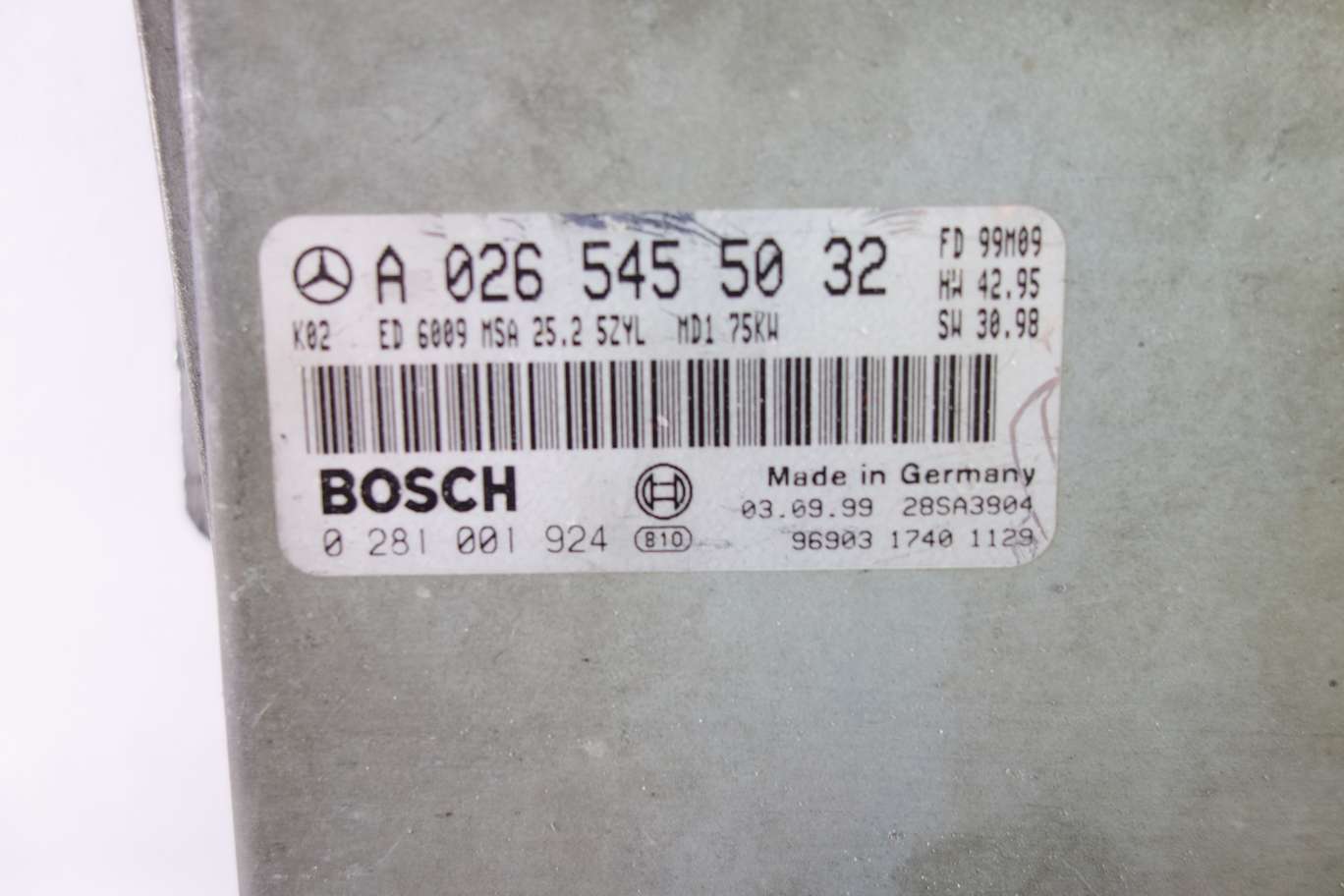 Centralita del motor Mercedes A0265455032 A 026 545 50 32 Bosch 0281001924 0 281 001 924 28SA3804 - foto 2